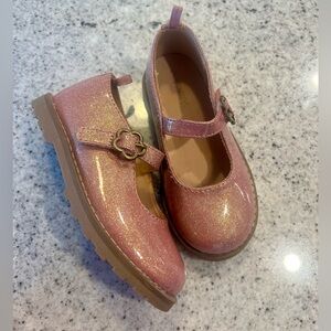 Toddler girl pink patent sparkle shoes Old Navy size 9